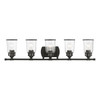 LIVEX LIGHTING 10515-04 5 Light Black Large Vanity Sconce