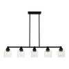 LIVEX LIGHTING 49765-04 5 Light Black Linear Chandelier