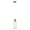 LIVEX LIGHTING 40614-01 1 Light Antique Brass Mini Pendant