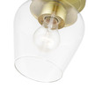 LIVEX LIGHTING 46720-12 1 Light Satin Brass Flush Mount