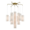LIVEX LIGHTING 42657-01 15 Light Antique Brass Foyer Chandelier