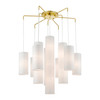 LIVEX LIGHTING 42658-12 15 Light Satin Brass Foyer Chandelier