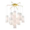 LIVEX LIGHTING 42658-12 15 Light Satin Brass Foyer Chandelier