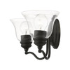 LIVEX LIGHTING 16932-04 2 Light Black Vanity Sconce