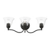 LIVEX LIGHTING 16933-04 3 Light Black Vanity Sconce