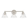 LIVEX LIGHTING 16943-91 3 Light Brushed Nickel Vanity Sconce