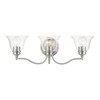 LIVEX LIGHTING 16933-91 3 Light Brushed Nickel Vanity Sconce