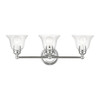 LIVEX LIGHTING 16943-05 3 Light Polished Chrome Vanity Sconce