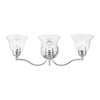 LIVEX LIGHTING 16933-05 3 Light Polished Chrome Vanity Sconce