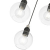 LIVEX LIGHTING 48973-04 3 Light Black with Brushed Nickel Accents Sphere Multi Pendant