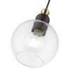 LIVEX LIGHTING 48971-07 1 Light Bronze with Antique Brass Accents Sphere Mini Pendant