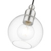 LIVEX LIGHTING 48971-91 1 Light Brushed Nickel Sphere Mini Pendant