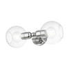 LIVEX LIGHTING 16972-05 2 Light Polished Chrome Sphere Vanity Sconce