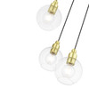 LIVEX LIGHTING 48973-12 3 Light Satin Brass Sphere Multi Pendant