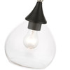 LIVEX LIGHTING 46501-04 1 Light Black with Brushed Nickel Accents Mini Pendant