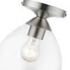 LIVEX LIGHTING 46500-91 1 Light Brushed Nickel Semi-Flush