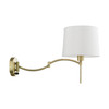 LIVEX LIGHTING 40044-01 1 Light Antique Brass Swing Arm Wall Lamp