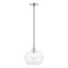 LIVEX LIGHTING 49093-91 1 Light Brushed Nickel Pendant