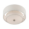 LIVEX LIGHTING 51082-91 2 Light Brushed Nickel Semi-Flush