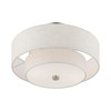 LIVEX LIGHTING 51083-91 2 Light Brushed Nickel Semi-Flush