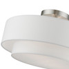 LIVEX LIGHTING 47153-91 2 Light Brushed Nickel Semi-Flush