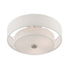 LIVEX LIGHTING 51084-91 3 Light Brushed Nickel Semi-Flush