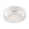 LIVEX LIGHTING 47154-91 3 Light Brushed Nickel Semi-Flush