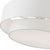LIVEX LIGHTING 47154-91 3 Light Brushed Nickel Semi-Flush
