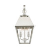 LIVEX LIGHTING 27215-91 2 Light Brushed Nickel Outdoor Medium Wall Lantern