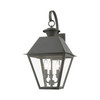 LIVEX LIGHTING 27218-61 3 Light Charcoal Outdoor Large Wall Lantern