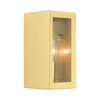 LIVEX LIGHTING 29121-32 1 Light Satin Gold Outdoor ADA Small Sconce