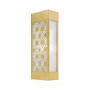 LIVEX LIGHTING 24322-32 2 Light Satin Gold Outdoor ADA Sconce