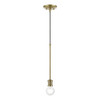 LIVEX LIGHTING 47161-01 1 Light Antique Brass Single Pendant