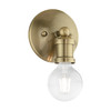 LIVEX LIGHTING 14420-01 1 Light Antique Brass ADA Single Vanity Sconce