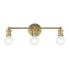 LIVEX LIGHTING 14423-01 3 Light Antique Brass ADA Vanity Sconce