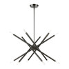 LIVEX LIGHTING 46776-46 12 Light Black Chrome Chandelier
