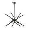 LIVEX LIGHTING 46776-46 12 Light Black Chrome Chandelier