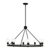 LIVEX LIGHTING 47168-04 8 Light Black with Brushed Nickel Accents Chandelier