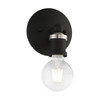 LIVEX LIGHTING 14420-04 1 Light Black with Brushed Nickel Accents ADA Single Vanity Sconce