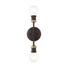 LIVEX LIGHTING 14422-07 2 Light Bronze with Antique Brass Accents ADA Vanity Sconce