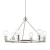 LIVEX LIGHTING 47166-91 6 Light Brushed Nickel Chandelier