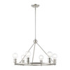 LIVEX LIGHTING 47166-91 6 Light Brushed Nickel Chandelier