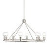 LIVEX LIGHTING 47168-91 8 Light Brushed Nickel Chandelier