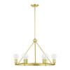 LIVEX LIGHTING 47166-12 6 Light Satin Brass Chandelier