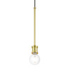 LIVEX LIGHTING 47161-12 1 Light Satin Brass Single Pendant