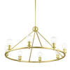 LIVEX LIGHTING 47168-12 8 Light Satin Brass Chandelier