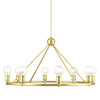 LIVEX LIGHTING 47168-12 8 Light Satin Brass Chandelier