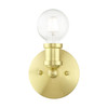 LIVEX LIGHTING 14420-12 1 Light Satin Brass ADA Single Vanity Sconce