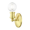 LIVEX LIGHTING 14420-12 1 Light Satin Brass ADA Single Vanity Sconce