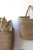 KALALOU CCHA1084 SET OF TWO TALL OVAL WOVEN SEAGRASS BASKETS